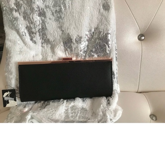 INC International Concepts Carolyn "Love" Black Sequin Clutch - Picture 11 of 15